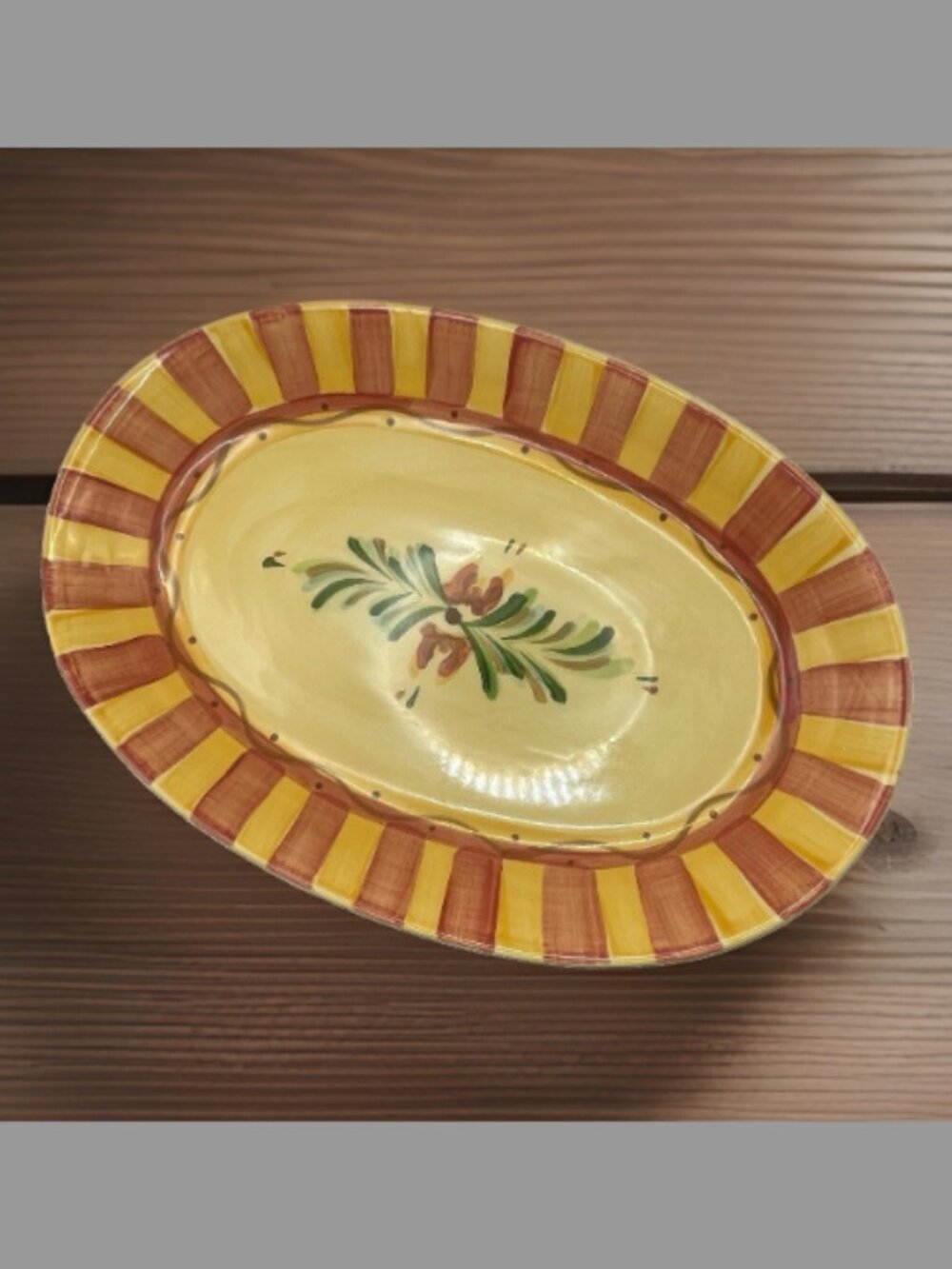 Southern Living at Home Gail Pittman Siena 14" Oval Platter Handpainted #40330